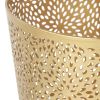 1.3 Gallon Round Perforated Copper Gold Metal Waste Basket Trash Can