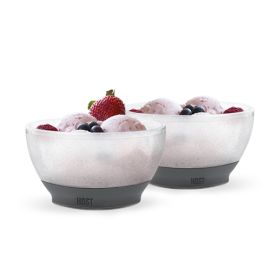 Ice Cream FREEZE Cooling Bowl Set of 2 in Gray by HOST