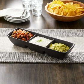 Better Homes & Gardens Dark Gray Square-Shaped Stoneware Condiment Dip