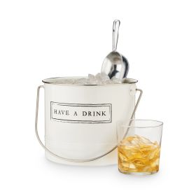 "Have A Drink" Ice Bucket and Scoop by Twine