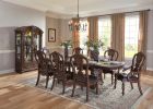 Lavish Style Formal Dining 9pc set Dining Table w Extension Leaf 2x Armchairs and 6x Side Chairs Dark Oak Finish Wooden Furniture