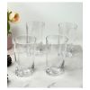 Oval Halo Tritan Glasses Drinking Set of 4 Hi Ball (15oz), Plastic Drinking Glasses, BPA Free Cocktail Glasses, Drinkware Set, Plastic Water Tumblers