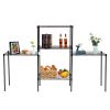 Changeable Assembly Floor Standing Carbon Steel Storage Rack Black