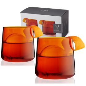 Aurora Cocktail Tumblers in Amber Viski