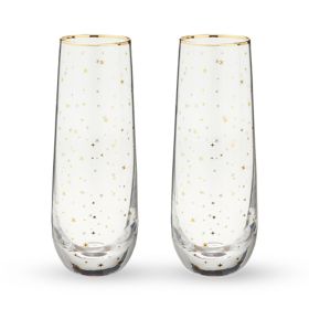 Starlight Stemless Champagne Flute Set Twine