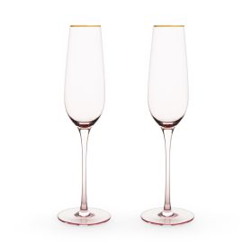 Rose Crystal Champagne Flute Set by Twine