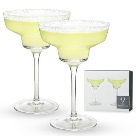 Angled Crystal Margarita Glasses by Viski