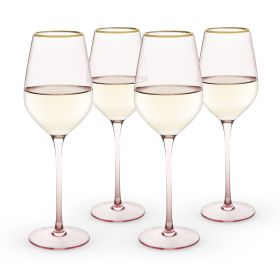 Rose 14 oz. Crystal White Wine Glass Set of 4 by TwineÂ