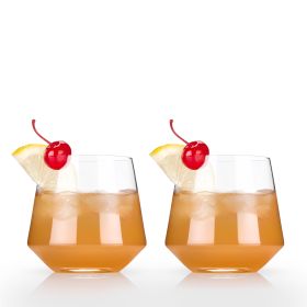 Raye Crystal Angled Cocktail Tumblers Viski