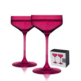 Reserve Nouveau Crystal Coupes in Berry Viski