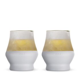 Glass FREEZE Sipping Glass (set of two) in Gray by HOST