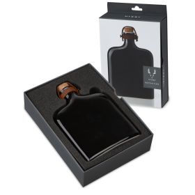 Irving Nautilus Ceramic Flask in Black Viski