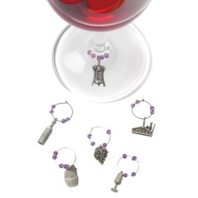 Winery Pewter Wine Charms by True (Set of 6)