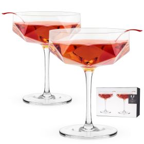 Seneca Faceted Crystal Coupes Viski