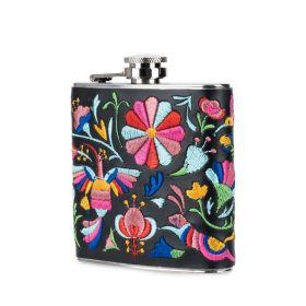 Embroidered Flask Blush