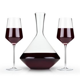 3-Piece Angled Crystal Bordeaux Set by Viski