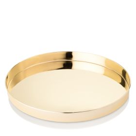 Belmont Round Serving Tray in Gold Viski