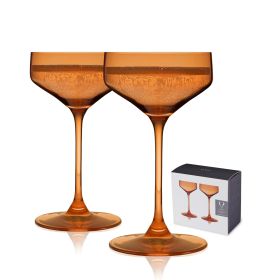 Reserve Nouveau Crystal Coupes in Amber Viski