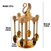 6pcs Gold Alloy Spoon Display Stand Kitchen Dessert Coffee Mixing Tableware Spoon Holder Swan Storage Box Wedding Gift Decorate